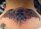 Skull Bat Tattoo by Sammy Bockleman